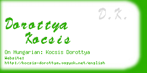 dorottya kocsis business card